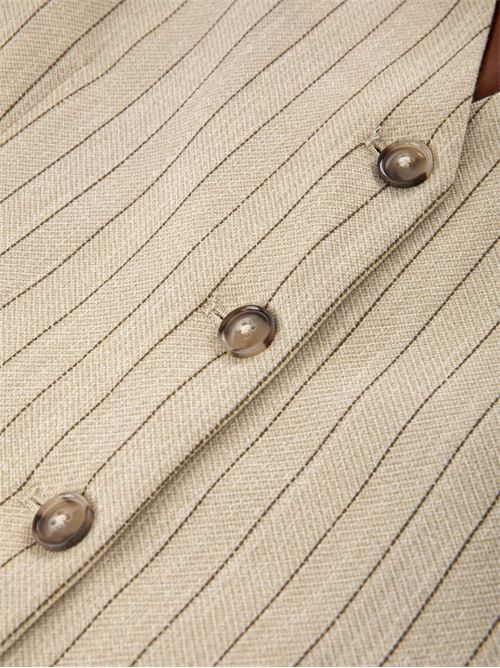 Gilet striped herringbone  CIRCOLO 1901 | FD3921CORN